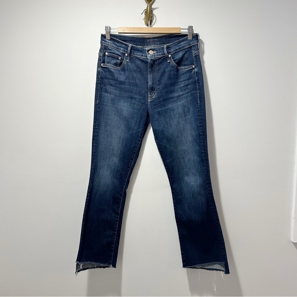 MOTHER Women's Boot Cut Jeans - Blue with Red Heart - Picture 3 of 16